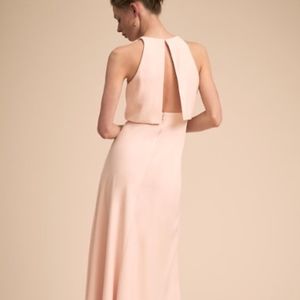 BHLDN/Jill Jill Stuart Iva Crepe Blush Maxi Dress